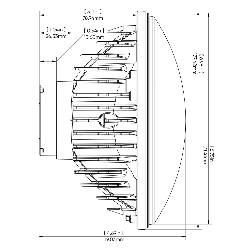7 Inch LED Headlight - OE7